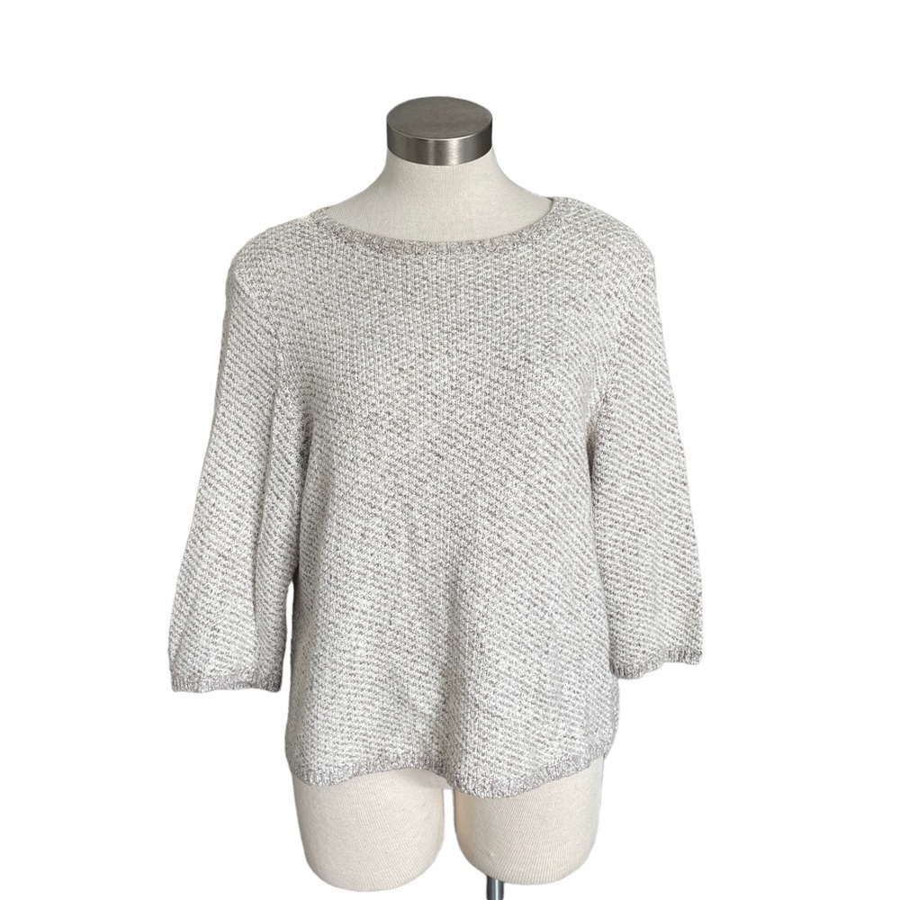 Habitat Clothes To Live Sweater Marled Ivory Cotton Boxy Sz. M